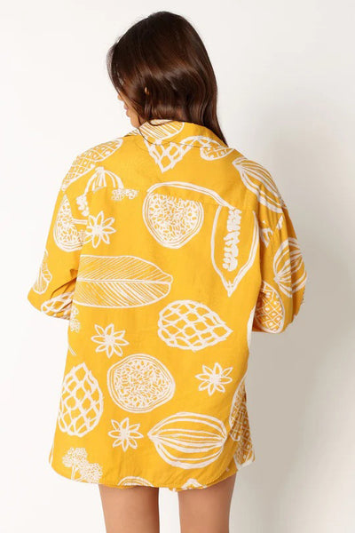 Early Autumn Casual Premium Fruit Printed Shorts Cardigan Suit
