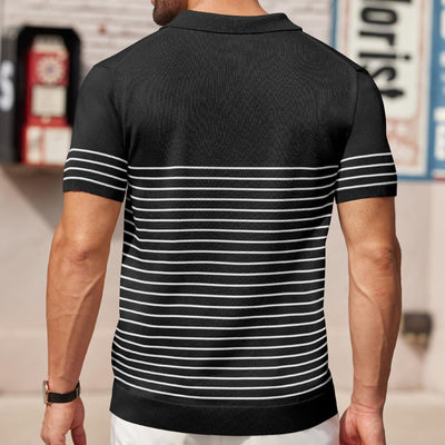 Men's Casual Non-Pilling Striped Sweater